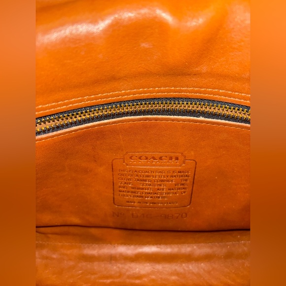 Vintage Coach British Tan Court Top Handle Bag 9870 - Picture 8 of 9